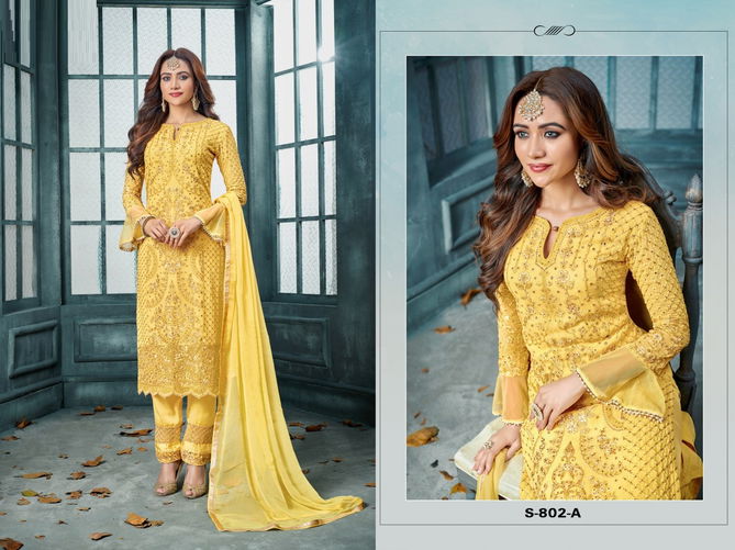 802 Master Color Designer Georgette Suits Catalog
